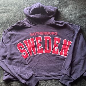 Navy Cropped Zara Hoodie